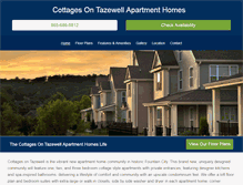 Tablet Screenshot of cottagesontazewellapartmenthomes.com